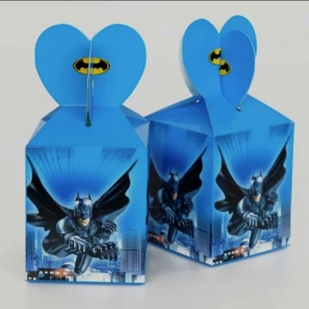 Batman Themed Party Favor Boxes - Blue